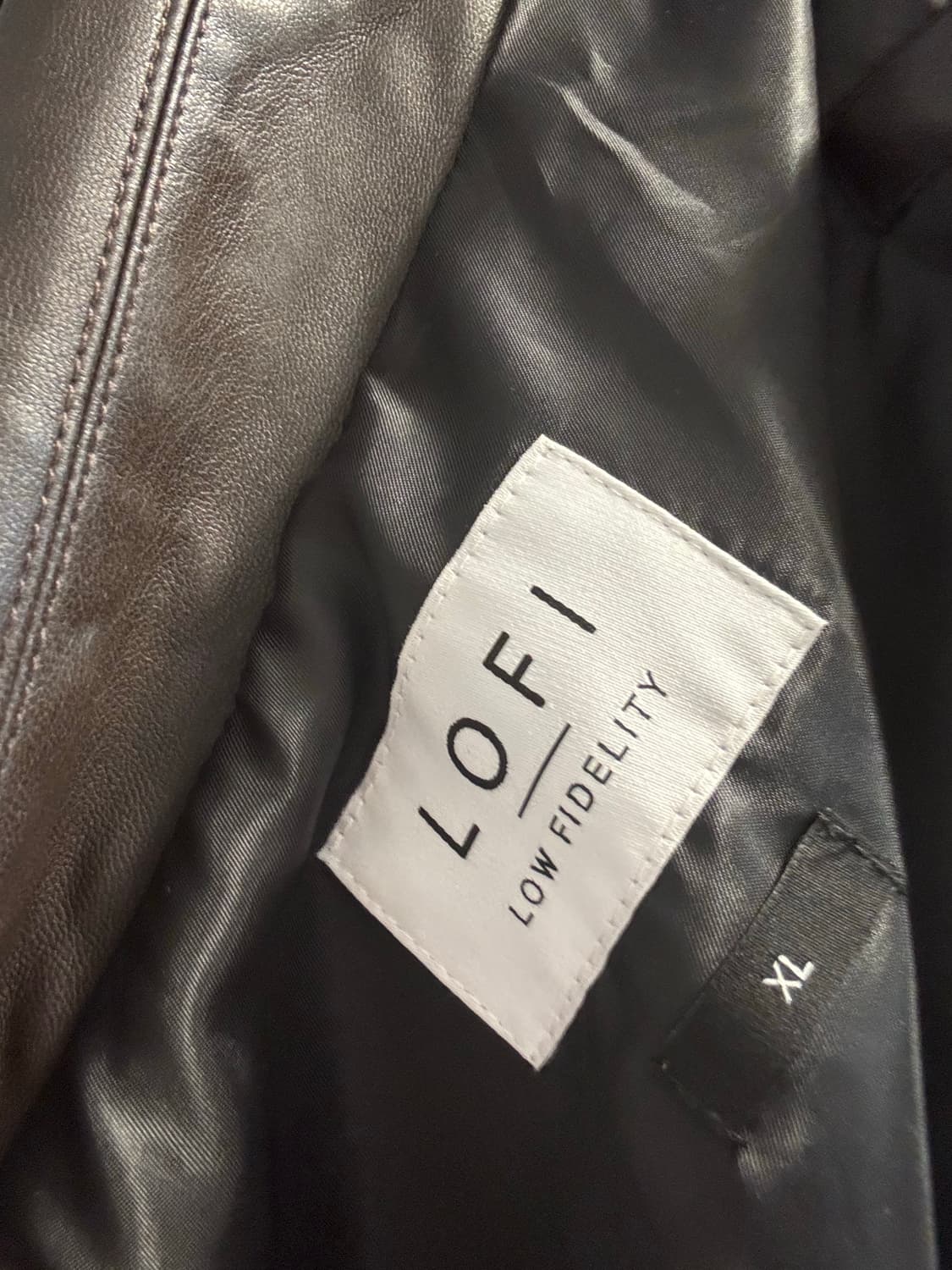 로파이 비건레더 오버핏 포켓 블루종 XL 상품이미지4