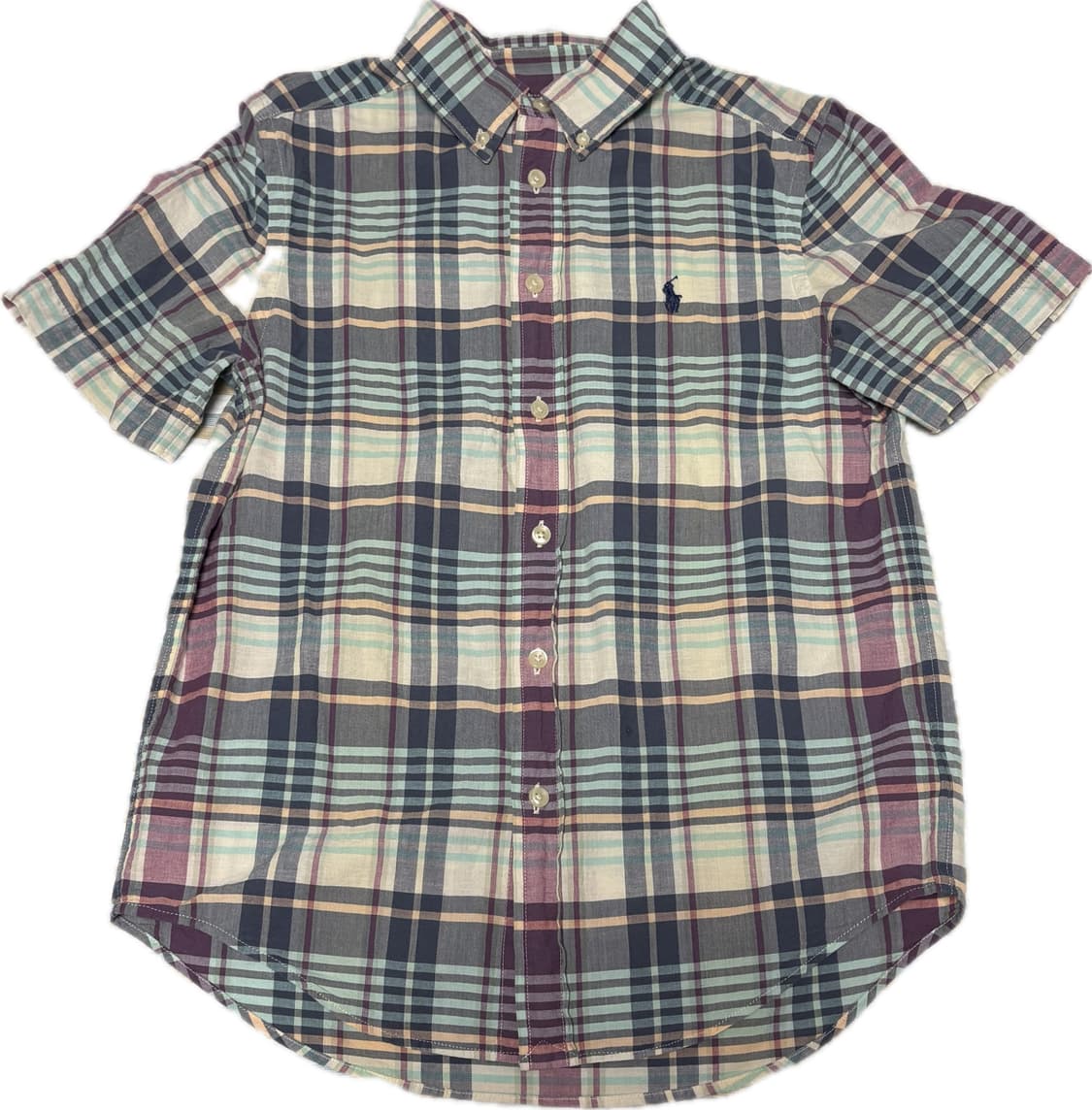 Polo Ralph Lauren 반팔 마드라스 체크 셔츠 M 상품이미지1