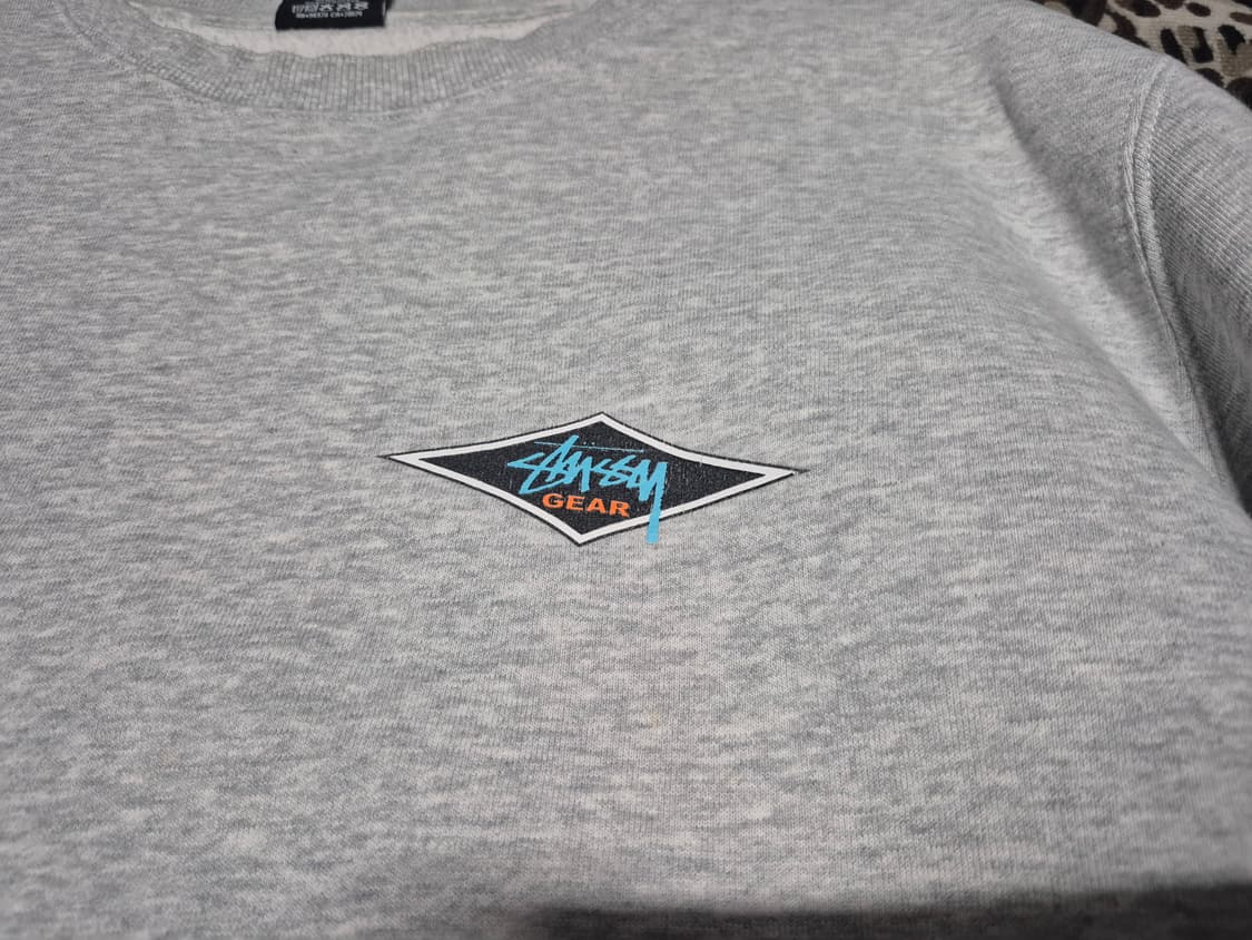 스투시 기어 로고 크루넥 스웻셔츠 애쉬 헤더 L 상품이미지2