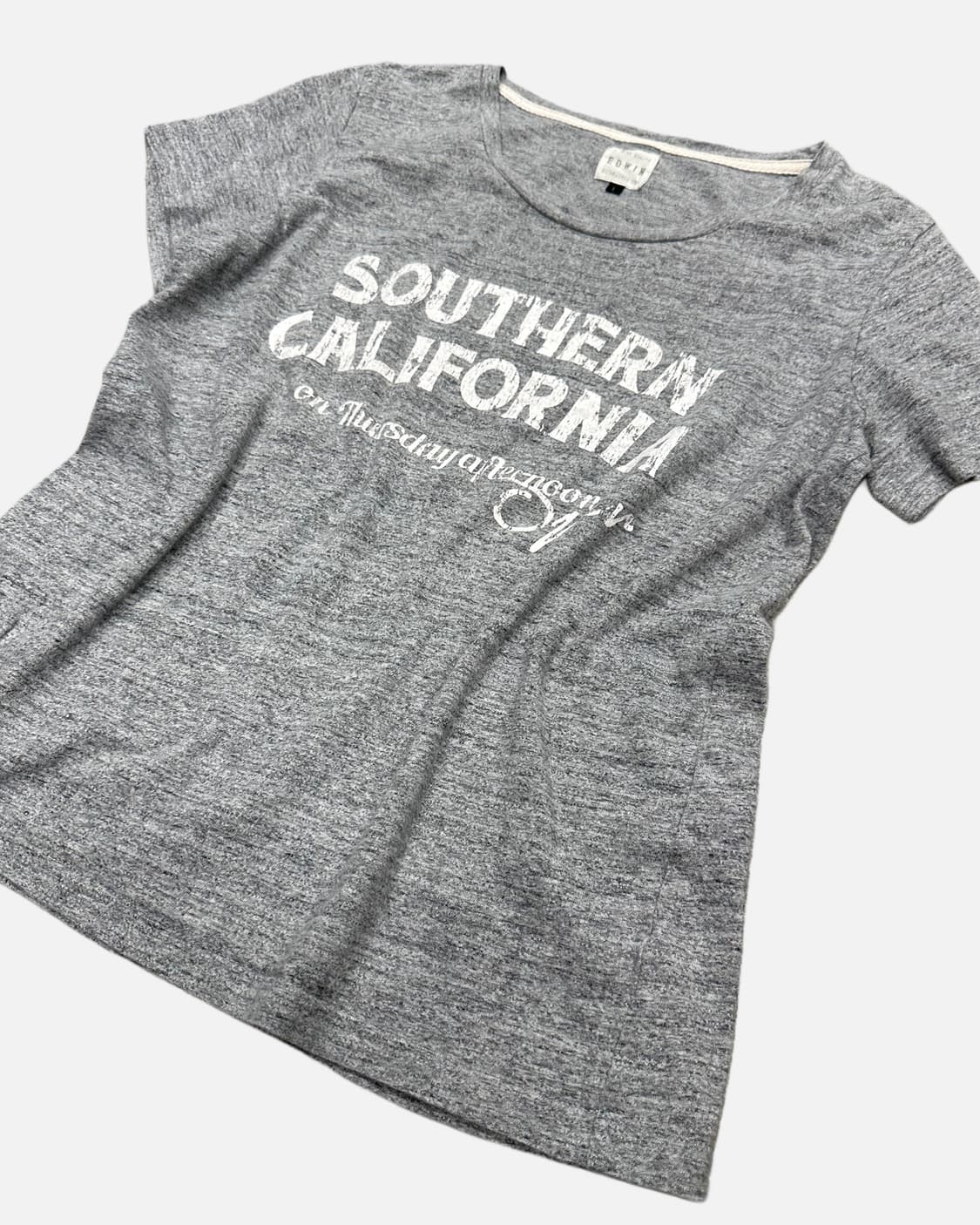 EDWIN melange grey printing t-shirt 상품이미지3