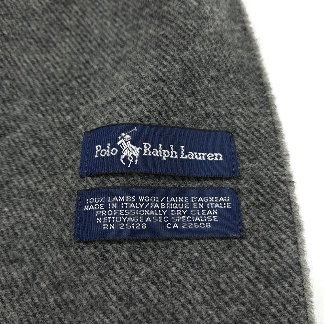 MX225 폴로 랄프로렌 그레이 빅포니 램스울 양면 목도리 머플러 상품이미지5