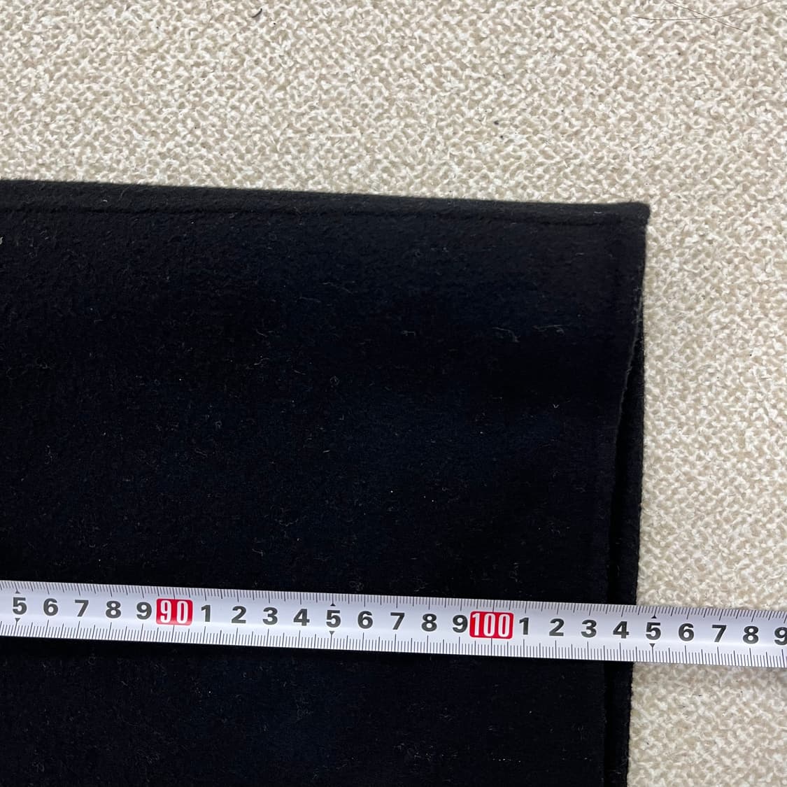 38 캐시미어 울 블랙 롱코트 0127M2 상품이미지7