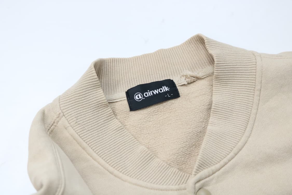 에어워크(airwalk) 빈티지 미니 로고 베이지 스웨트 가디건 (L) 상품이미지5