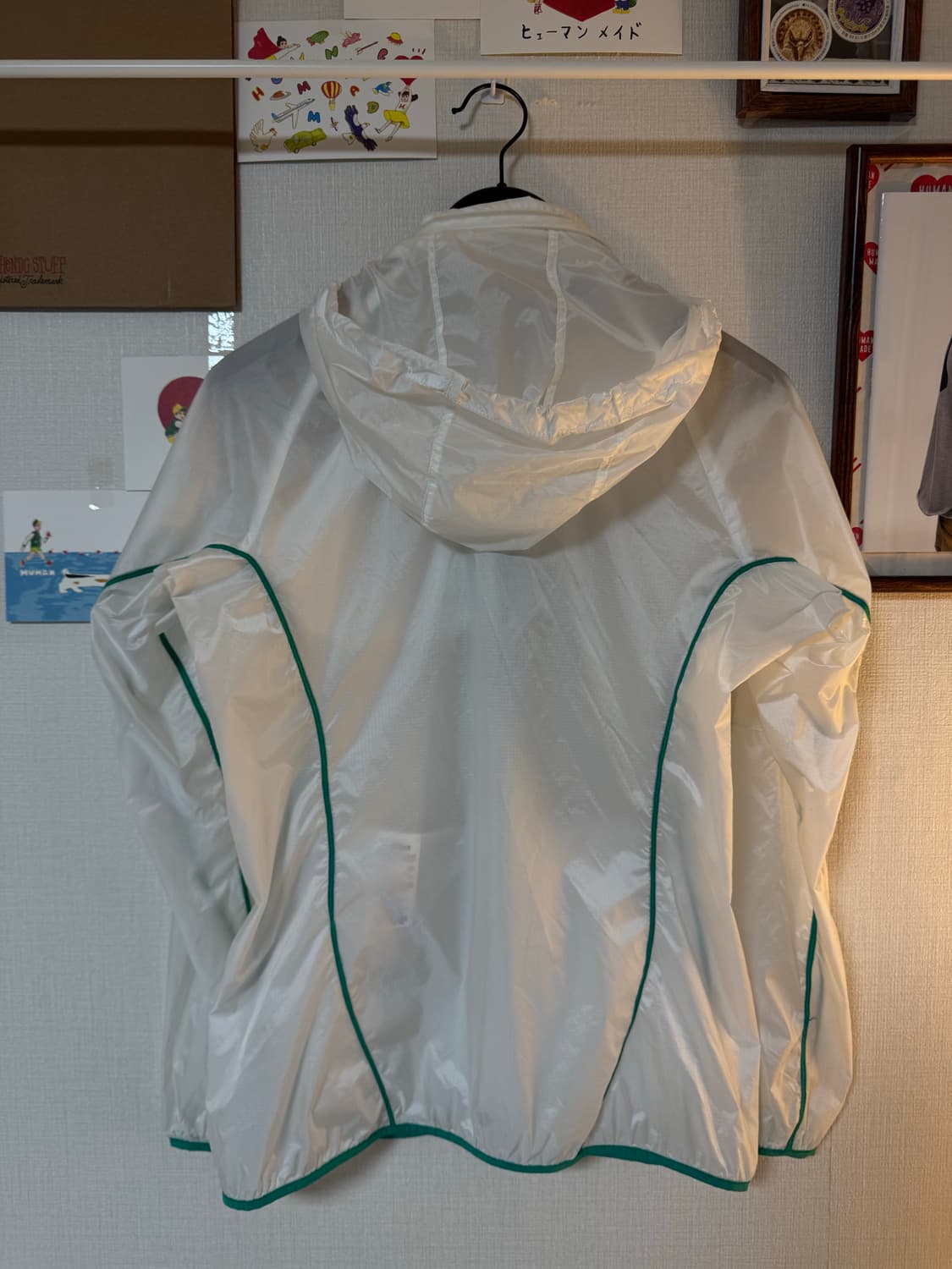 [M]몽벨 경량 나일론 바람막이 자켓 화이트 상품이미지4