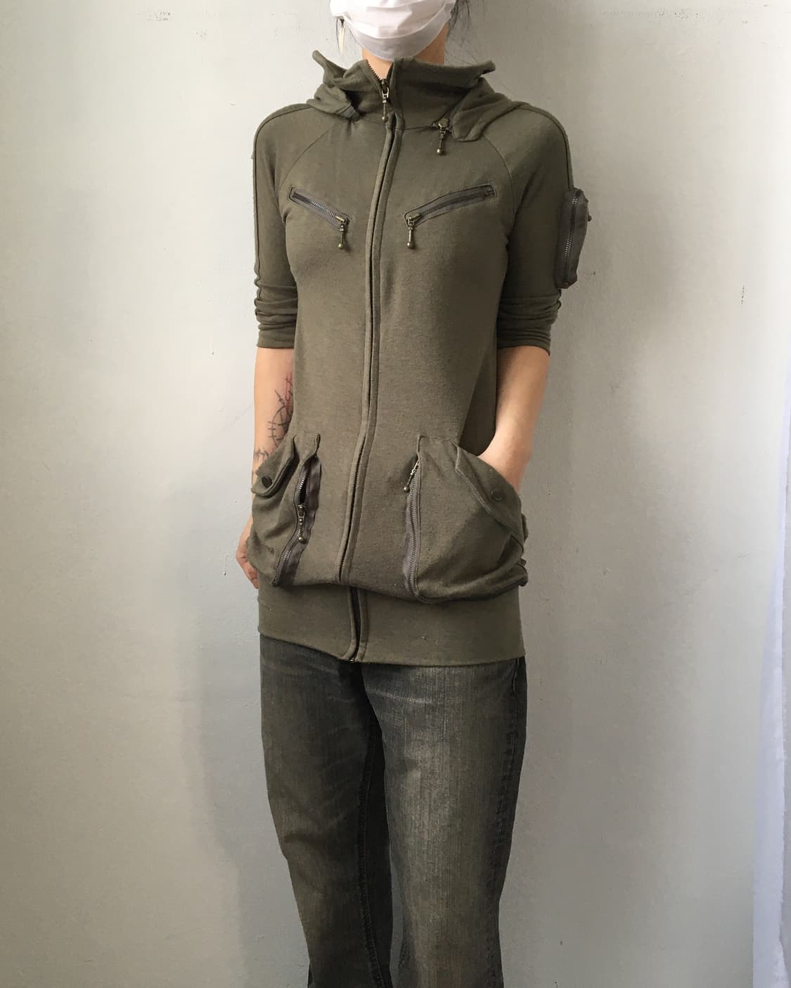 High neck hood zip up 상품이미지1