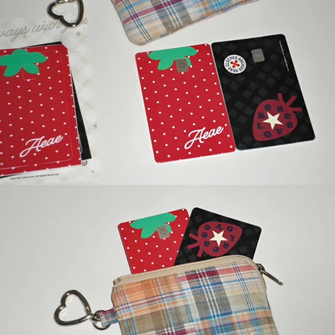 에이이에이이 aeae 체크 카드 포켓 (새상품) 상품이미지6