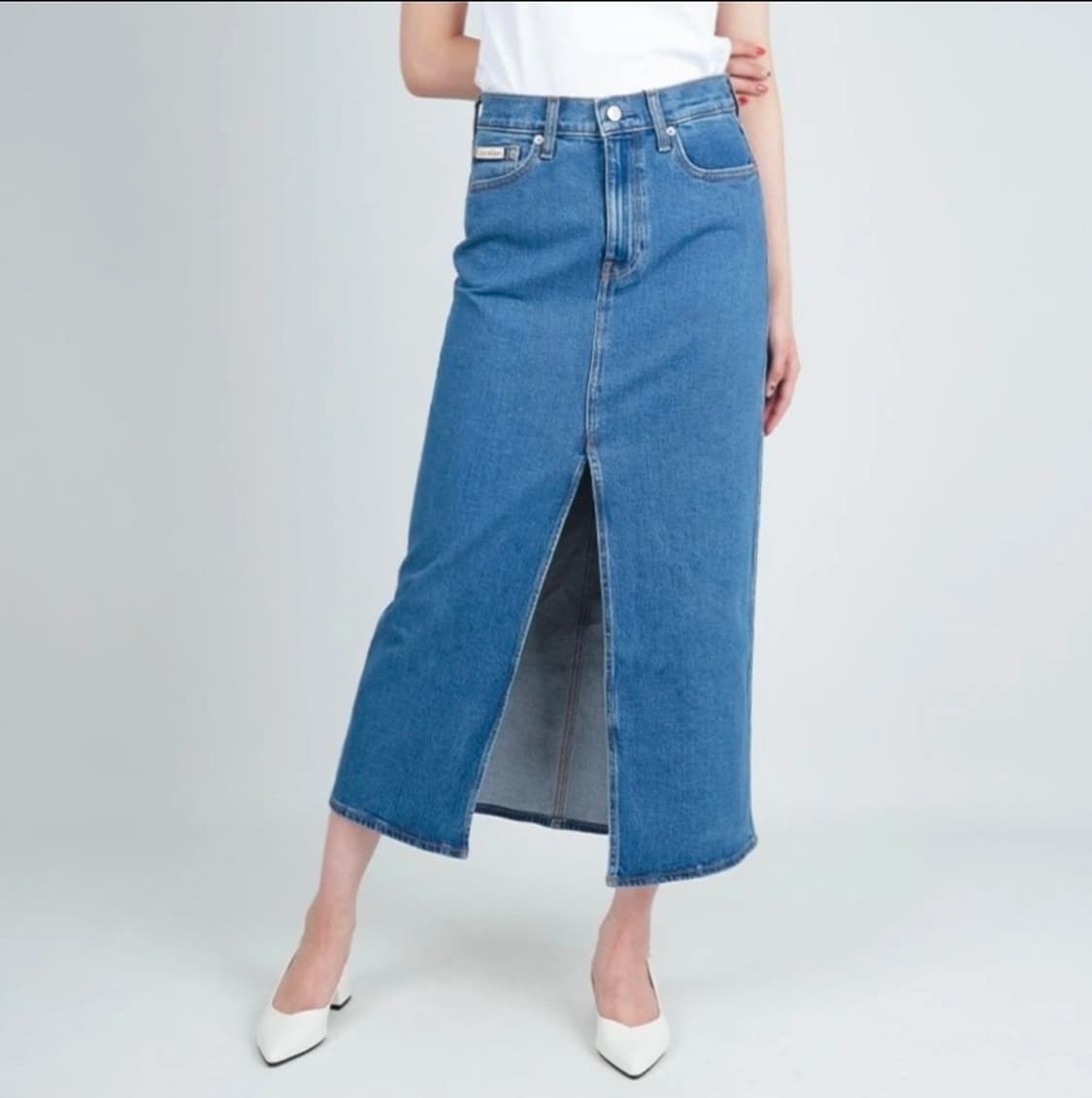 캘빈클라인 여성 데님 맥시 스커트 상품이미지2