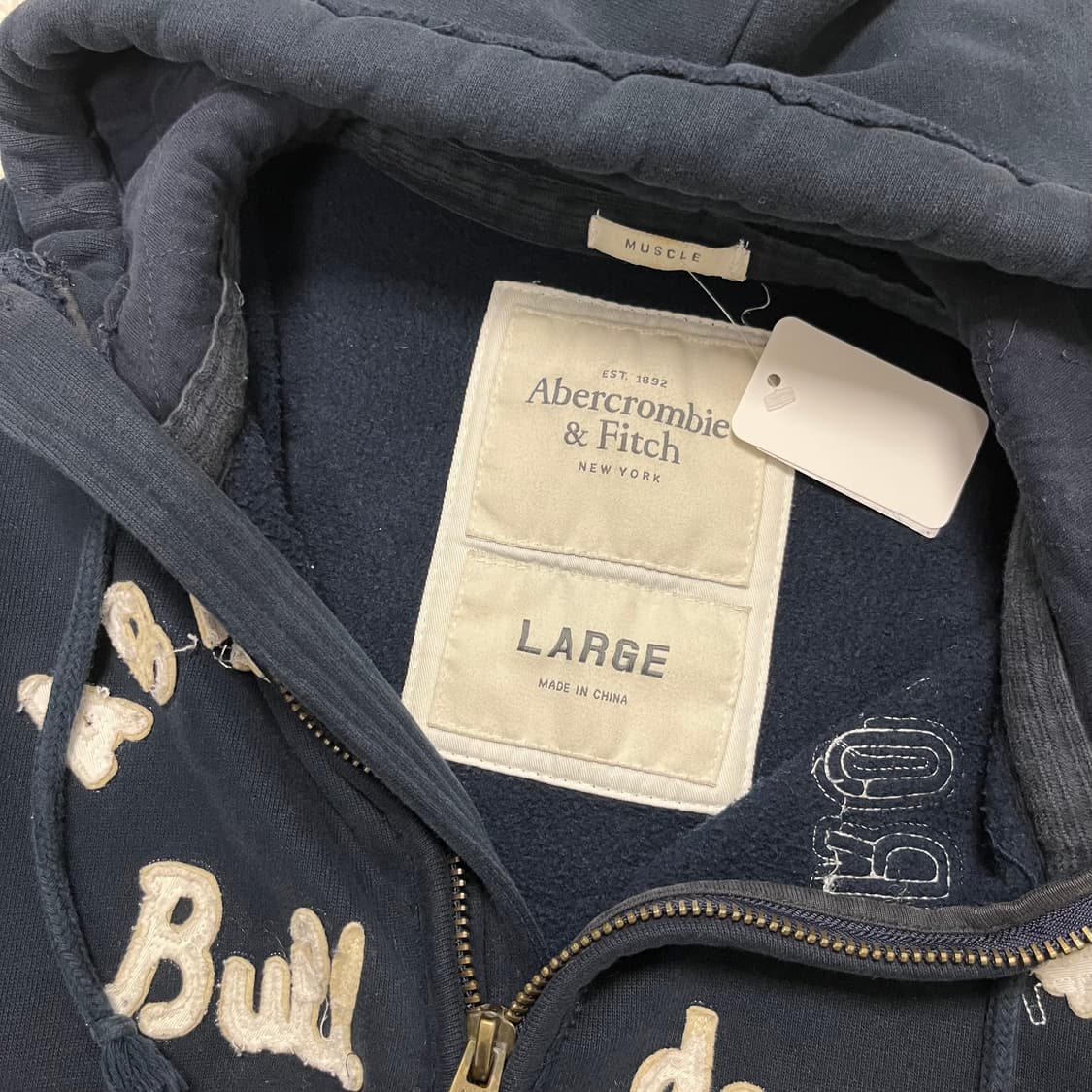 Abercrombie navy zip-up hoodie 상품이미지6