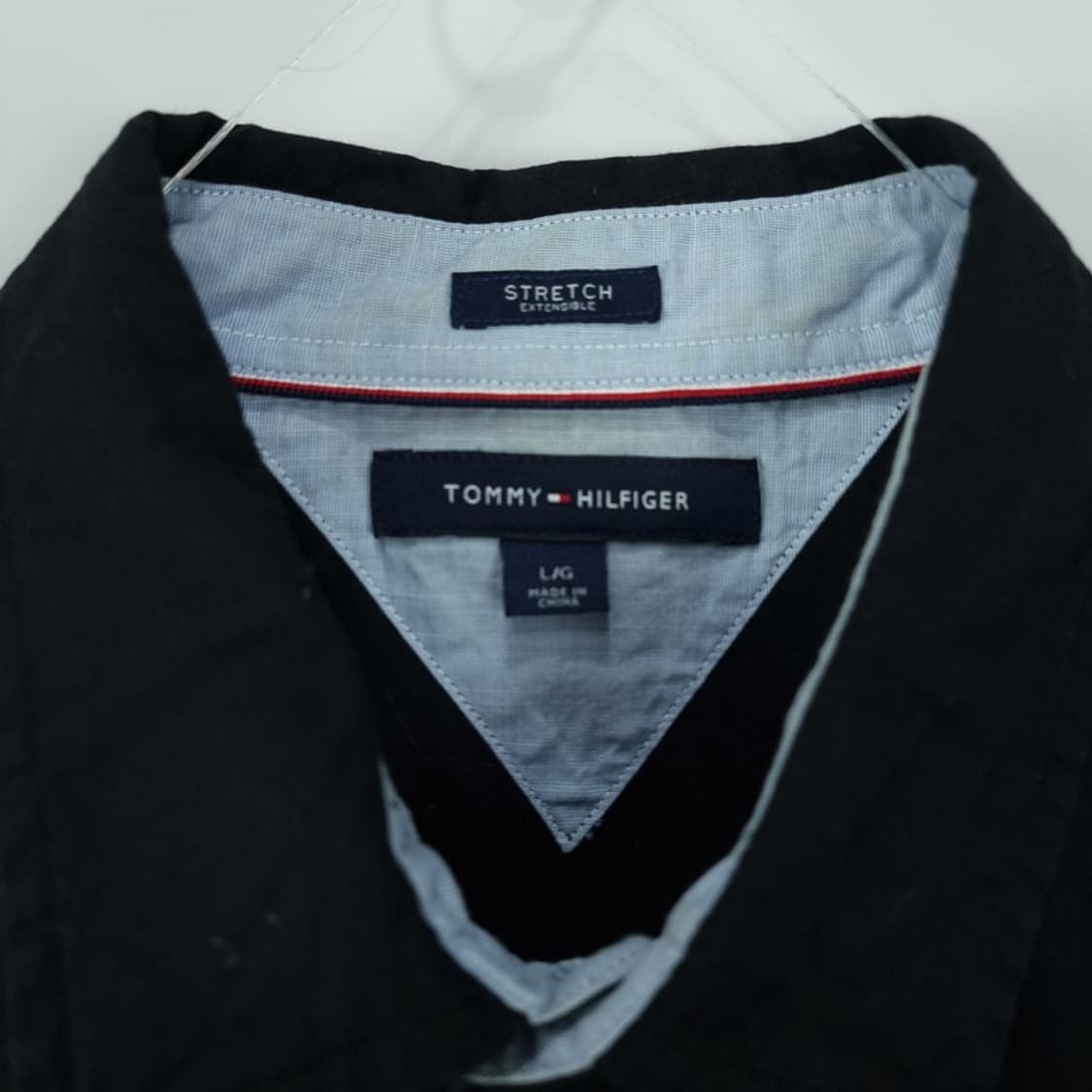 [타미힐피거] 로고 자수 셔츠 블랙 M19343 상품이미지9