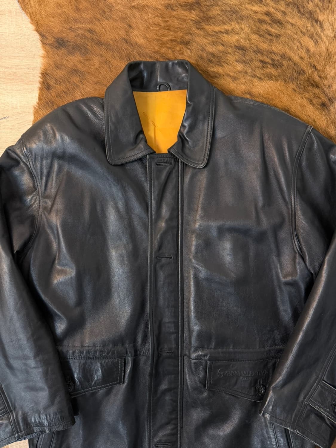 지아니 베르사체 양가죽 카 코트 상품이미지2