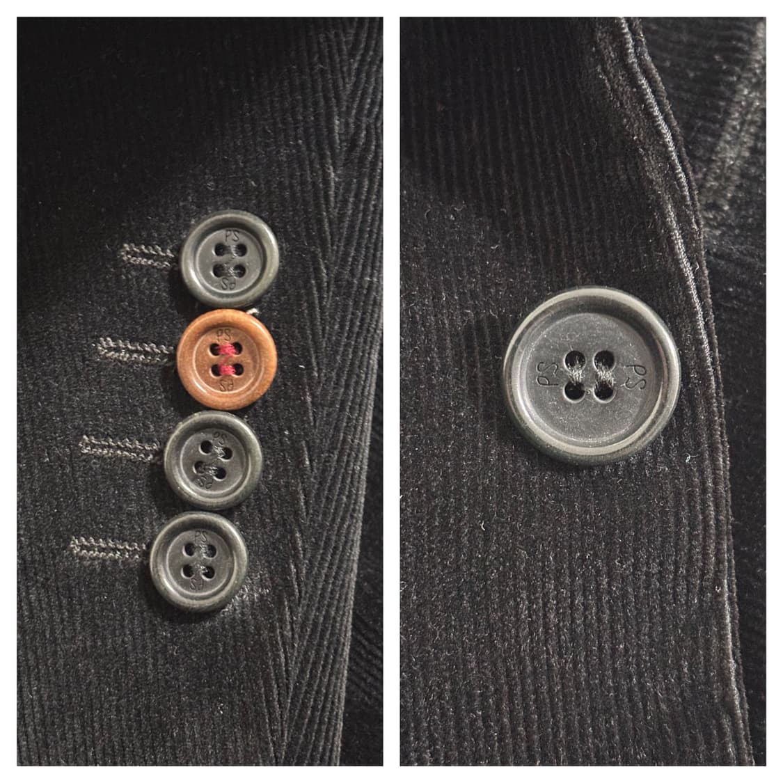 폴스미스 코듀로이 자켓42(넉넉한105)/블랙 상품이미지6