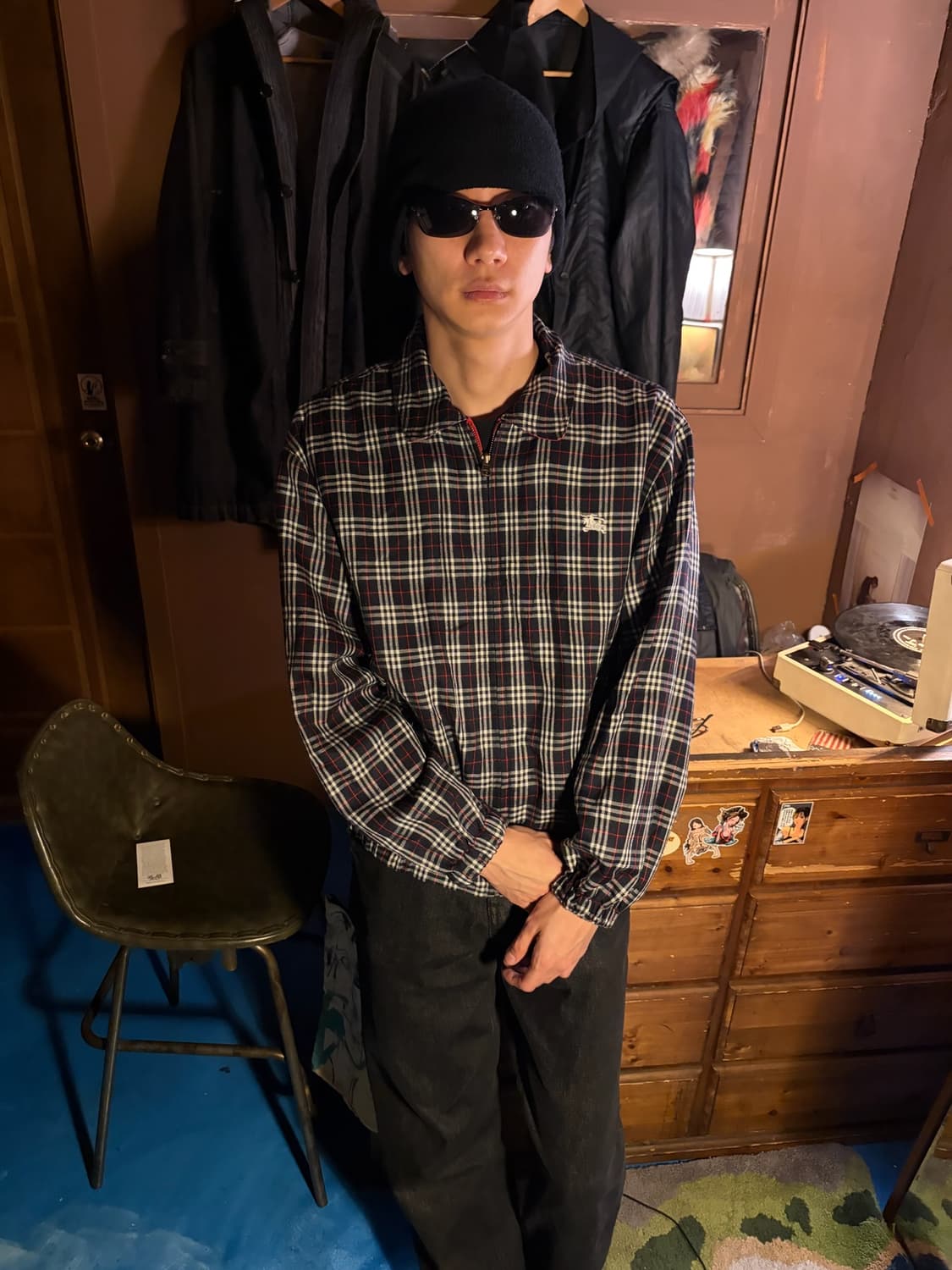 90s Burberrys reversible check bomber 상품이미지6