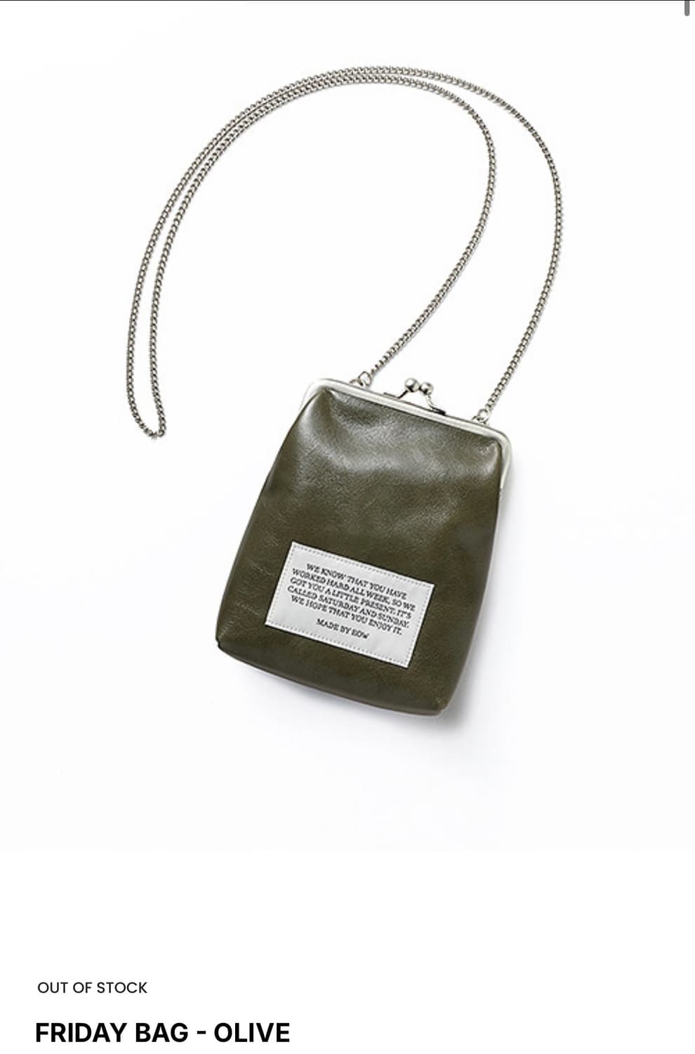 EOW friday bag olive 상품이미지1
