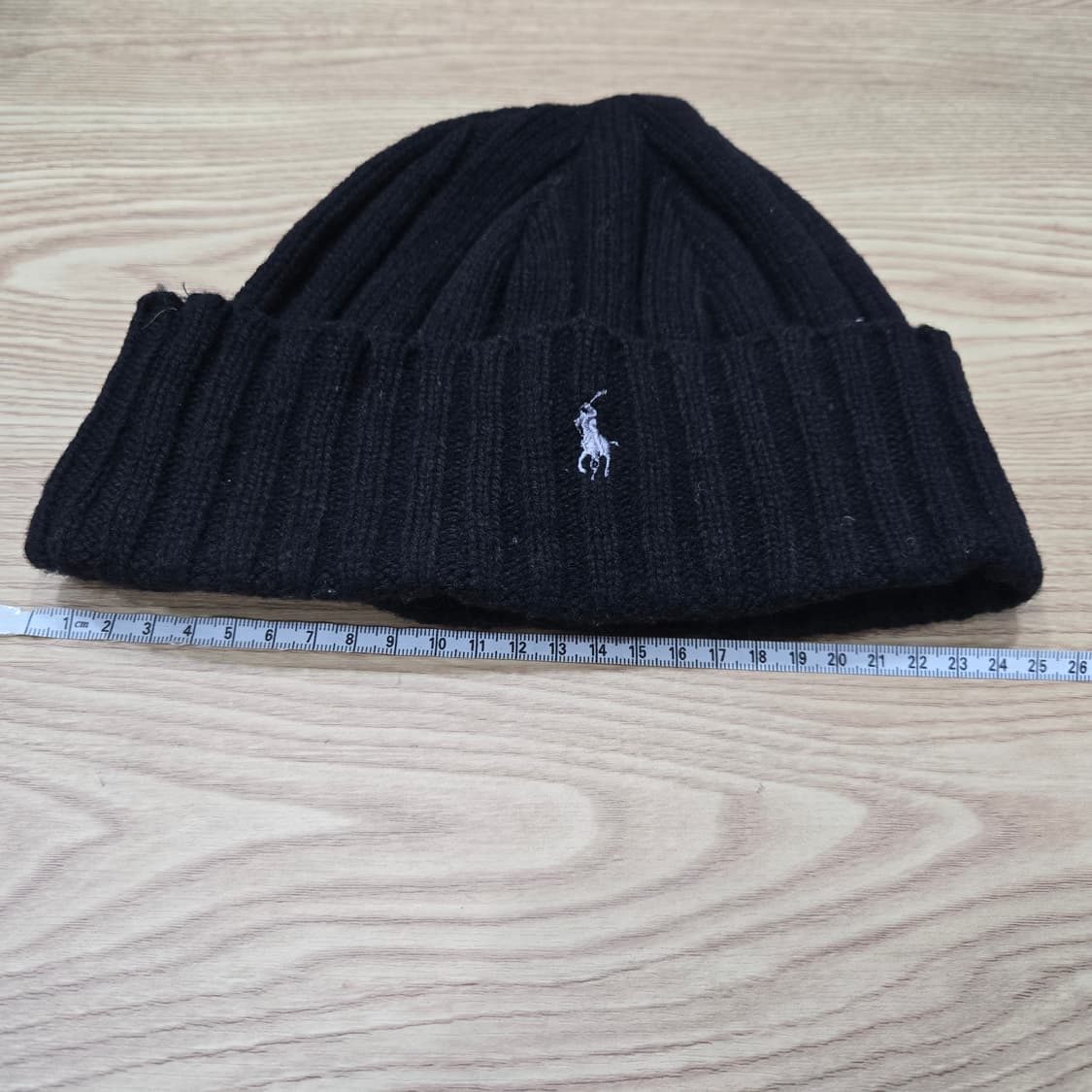 OS 폴로랄프로렌 램스울 비니 블랙 화이트 포니 상품이미지5
