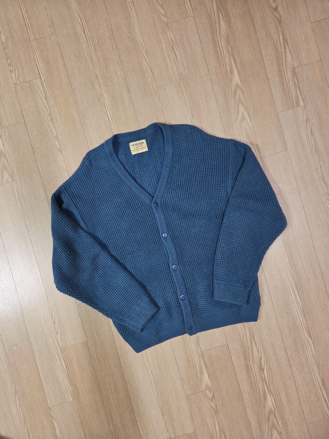 SKOOKUM SHIPS 파스텔 블루 짜임 카디건 상품이미지4