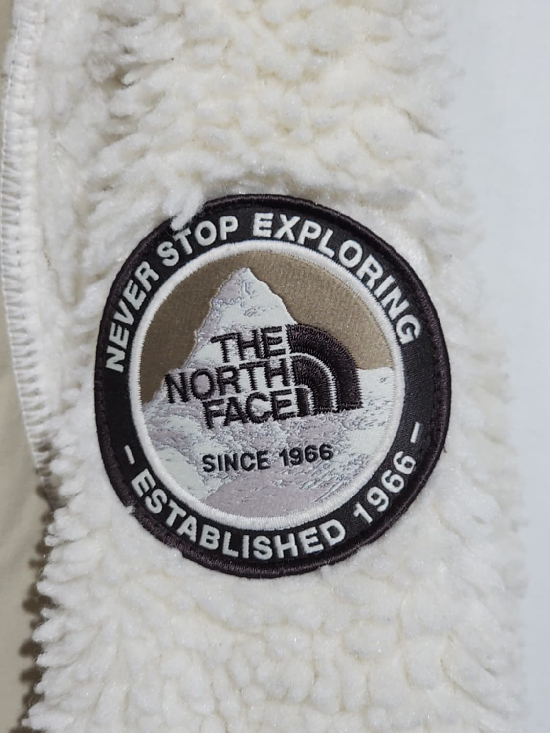 (S) 노스페이스 플리스 점퍼 아이보리 뽀글이 후리스 후드자켓  상품이미지5