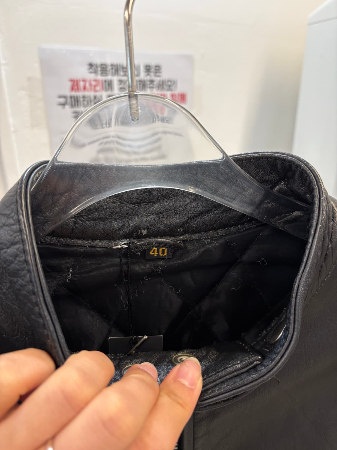 Vintage leather jacket 40 상품이미지5