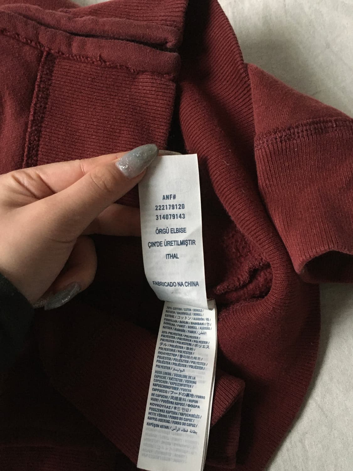 아베크롬비 자수 패치로고 후드집업 상품이미지5