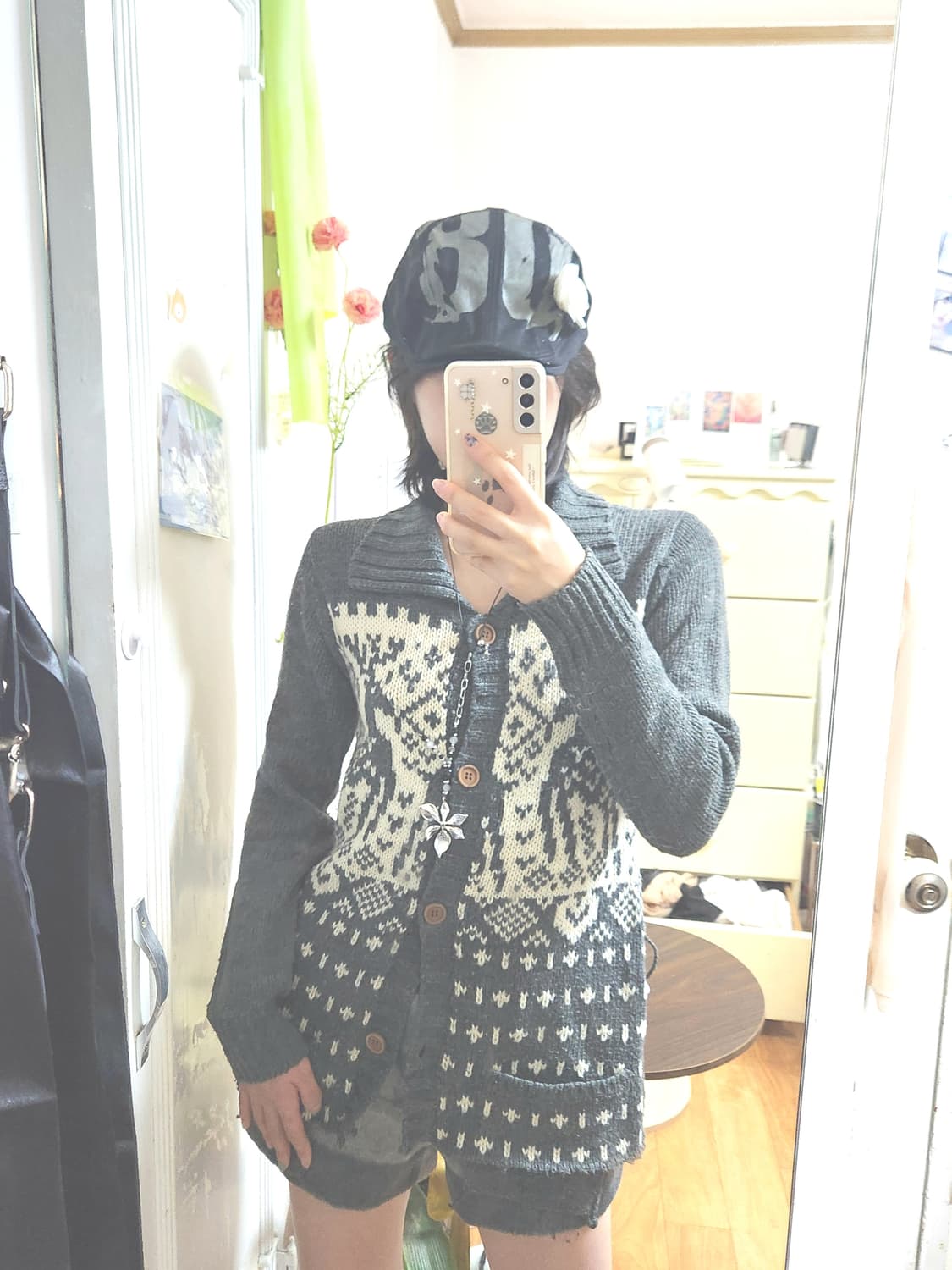 빈티지 노르딕 원피스 가디건 상품이미지3