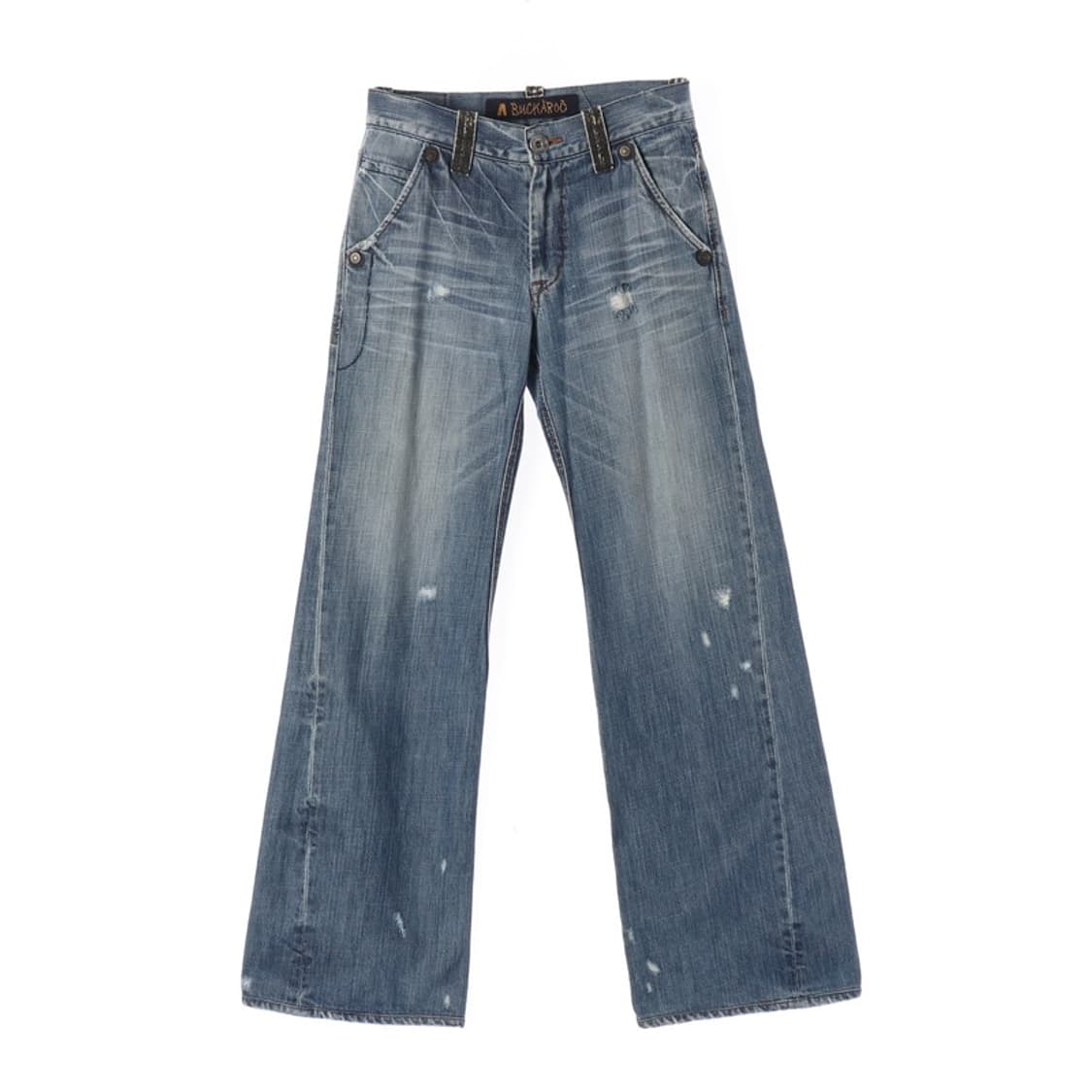 버커루 빈티지 캣워싱 와이드 데님 팬츠 28 상품이미지1
