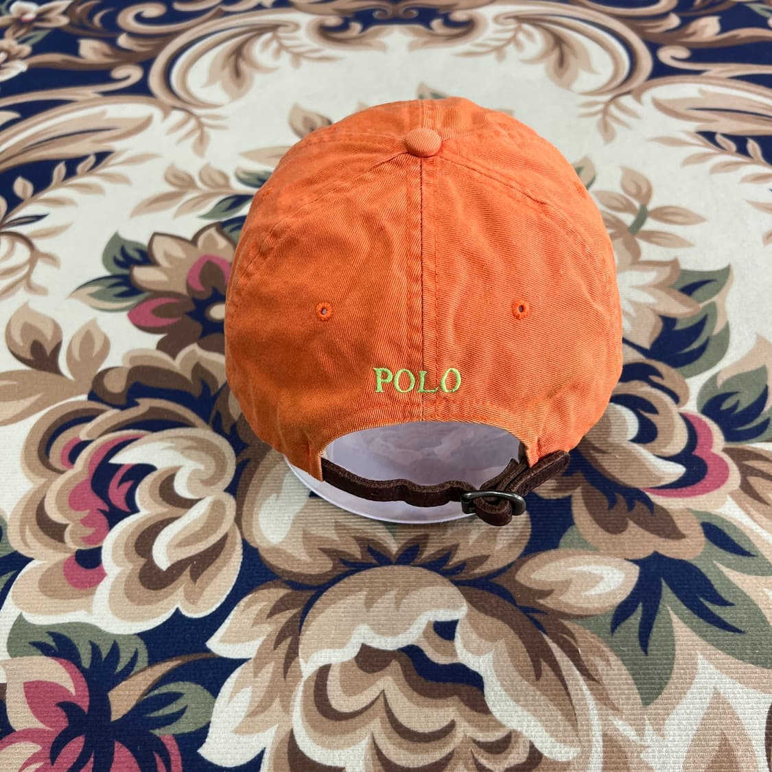00s폴로 랄프로렌 베이직로고 볼캡(주황색) 상품이미지3