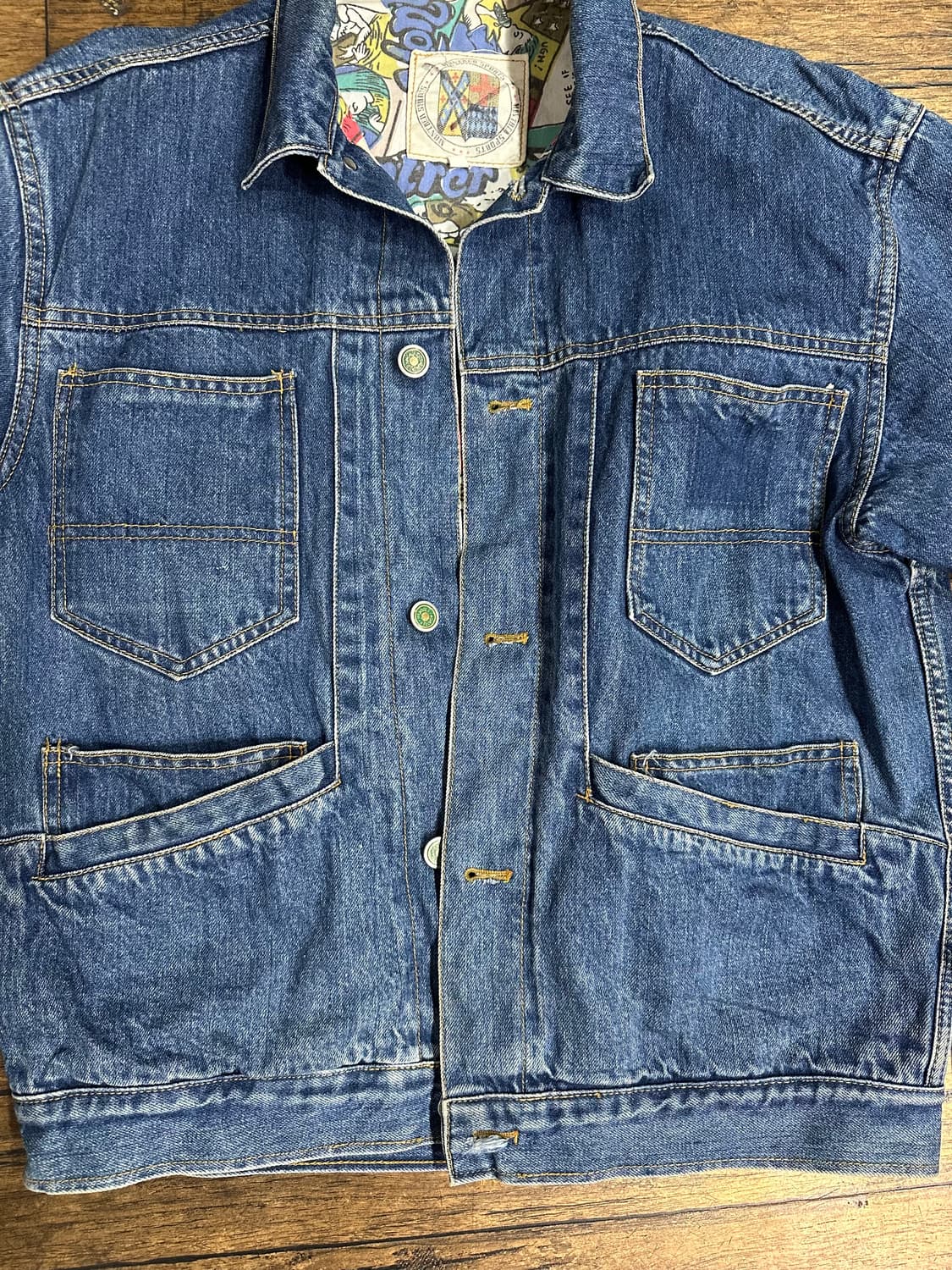 90s Montreal Comic Denim Jacket L사이즈 상품이미지2