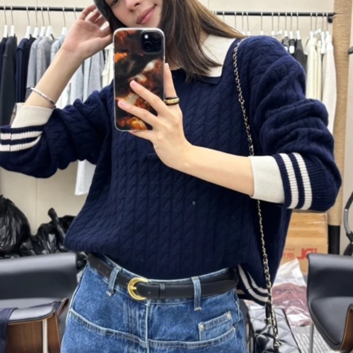 산드로 24 프레드 케이블 니트 스웨터 상품이미지2