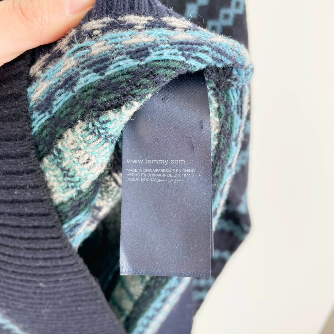 F2 타미힐피거 패턴 니트 스웨터 M사이즈 상품이미지5