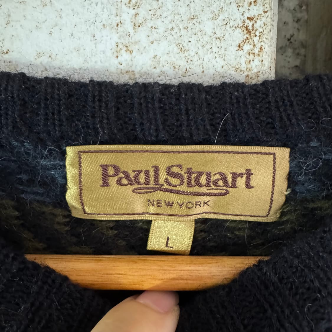 폴 스튜어트 PER 자카드 패턴 울 니트 상품이미지8