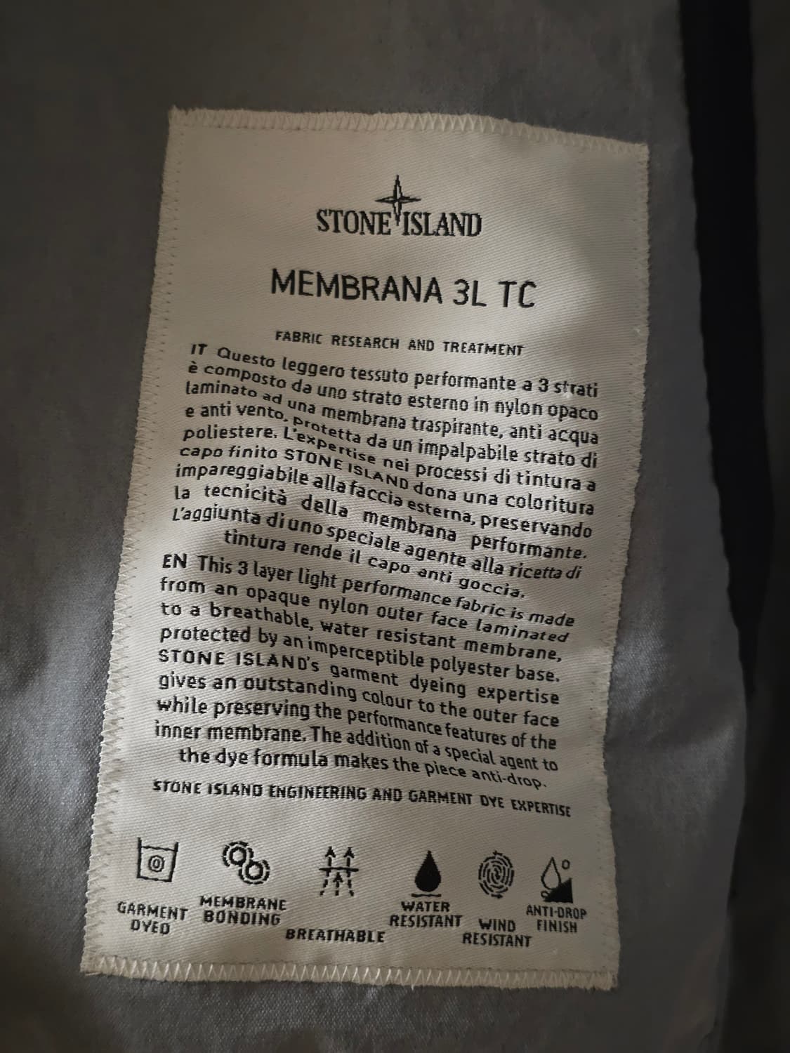 [23/L] 스톤아일랜드 멤브라나 3L TC 후드 바람막이 상품이미지6