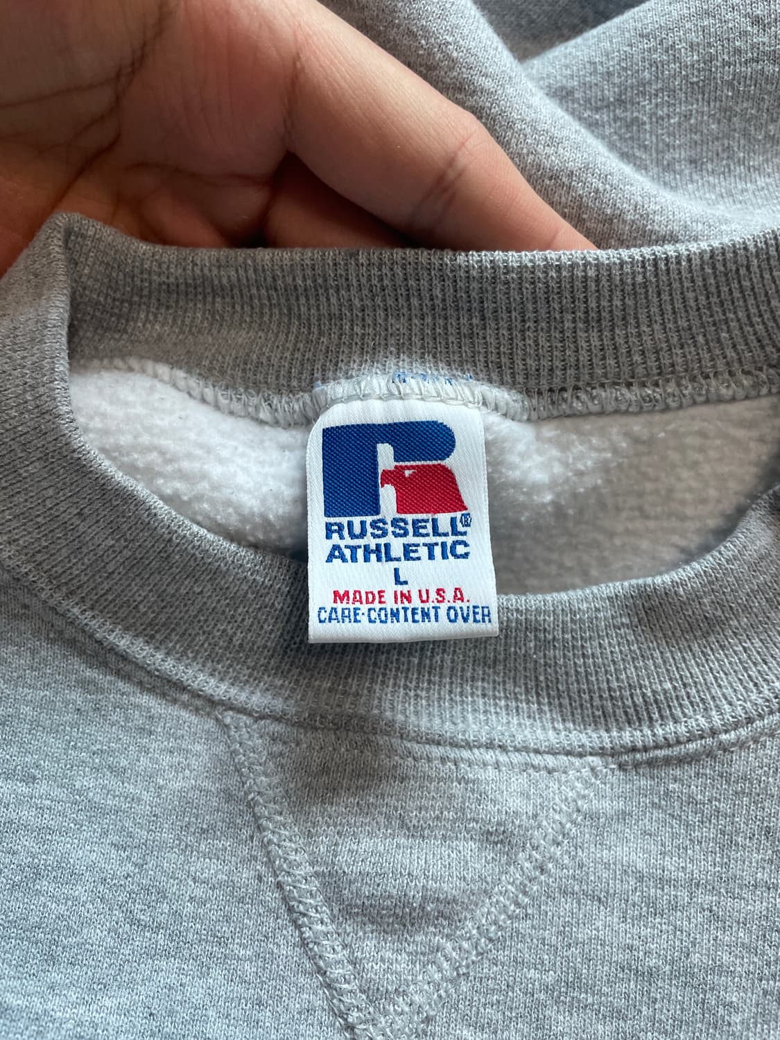 90s 러셀 애슬레틱 스웻셔츠 그레이 미제🇺🇸 상품이미지3
