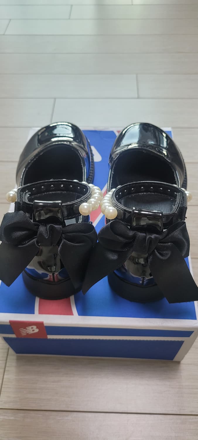 (여아205사이즈)검정 진주 리본 구두,연주회구두 상품이미지2