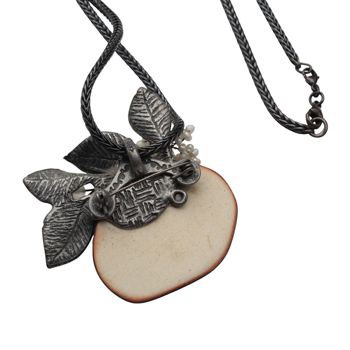 세라믹 공예 펜던트 목걸이 겸 브로치 상품이미지4