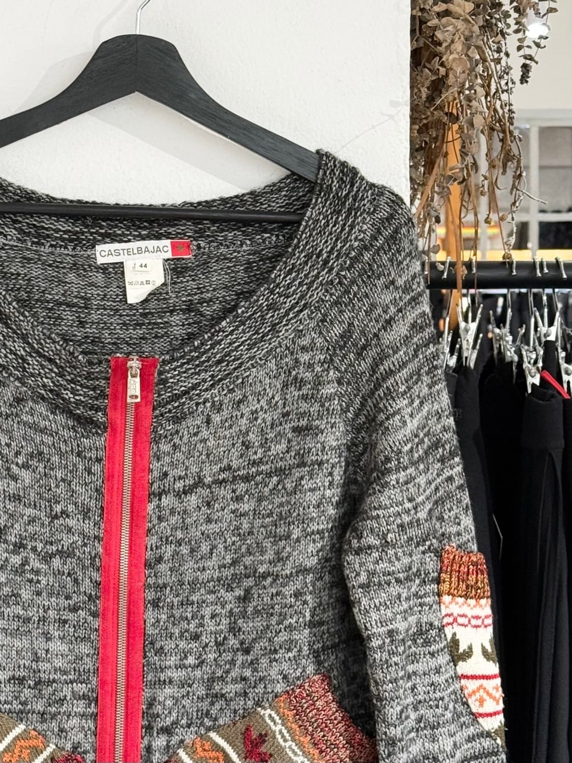 카스텔 바작 그레이 미튼 포켓 집업 가디건 상품이미지3