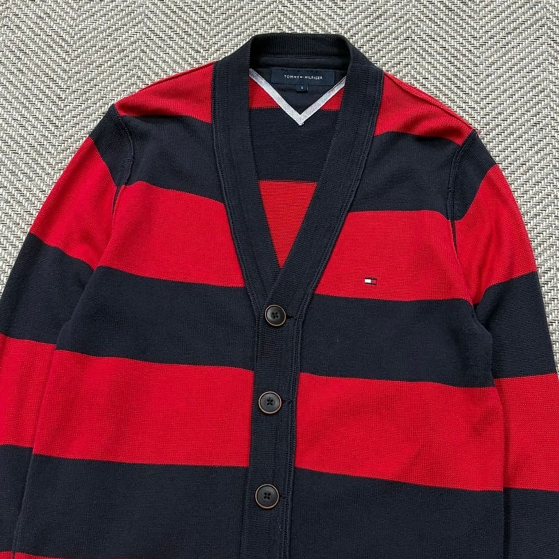 타미힐피거 단가라 로고 가디건 v2707 상품이미지3