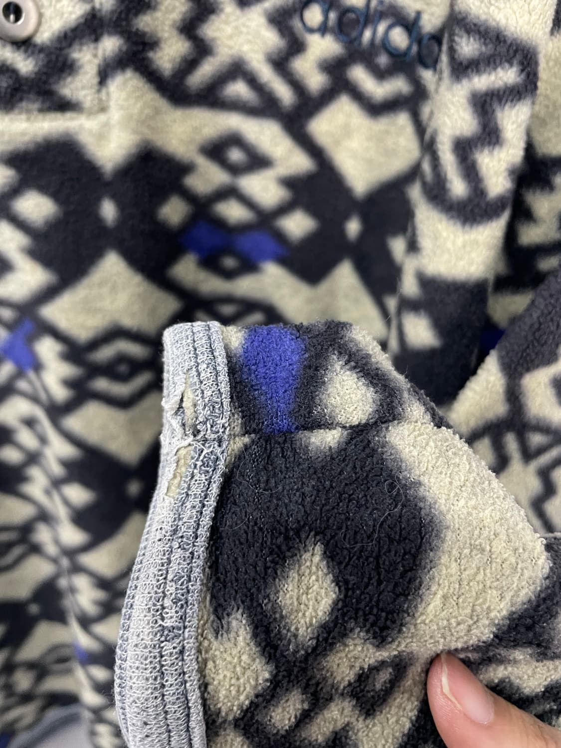 아디다스 에스닉 나바호 아즈텍 패턴 스냅 버튼 풀오버 플리스 H1567 상품이미지6