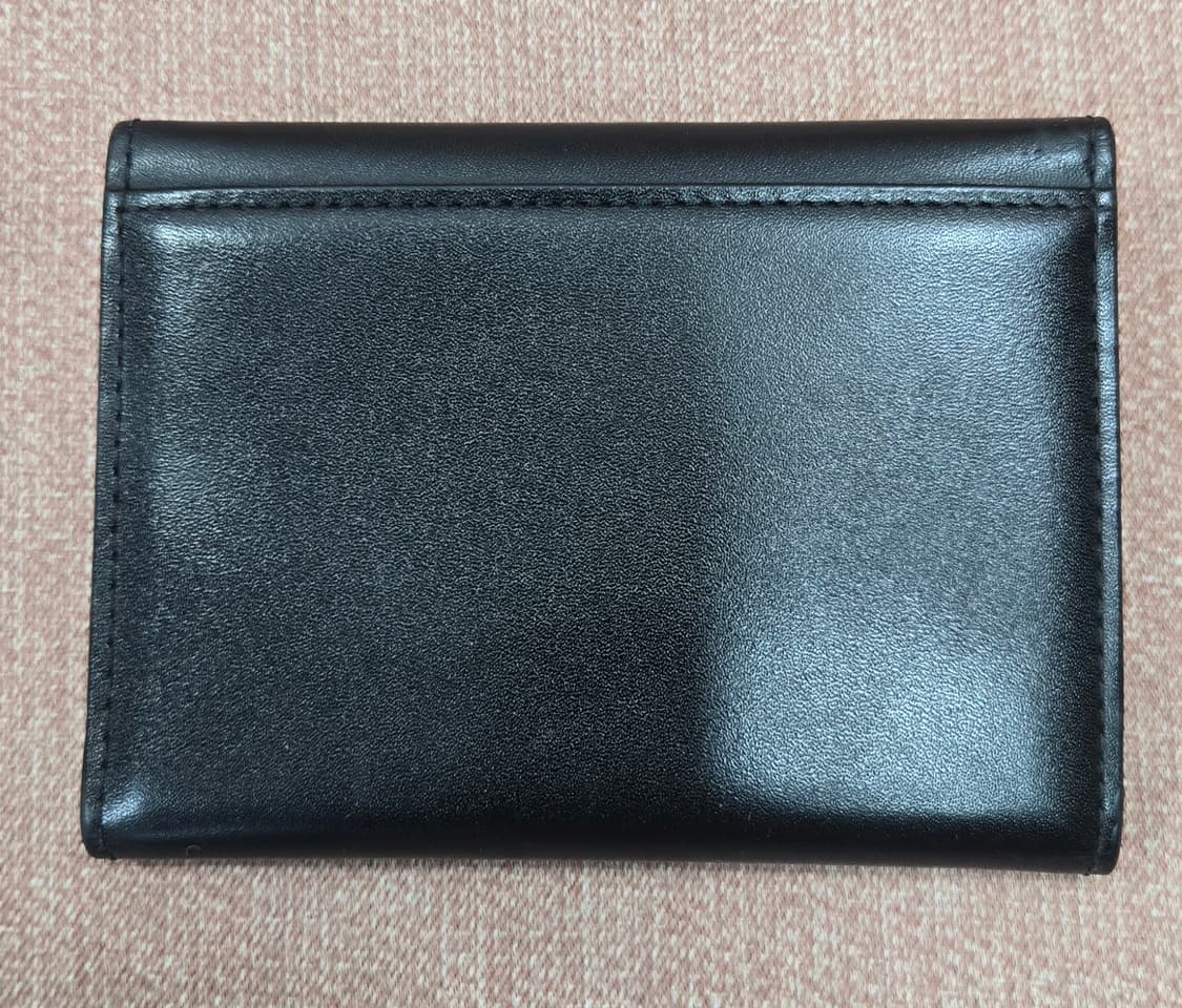 메트로시티 블랙 가죽 반지갑 상품이미지2