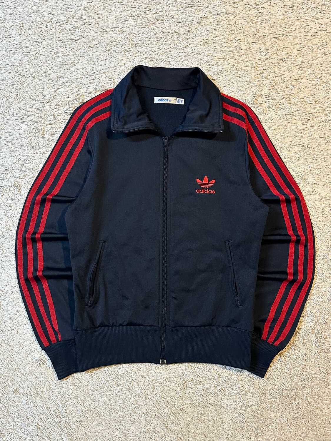 아디다스 ADIDAS 파이어버드 빅로고 트랙탑 져지 검빨 상품이미지1
