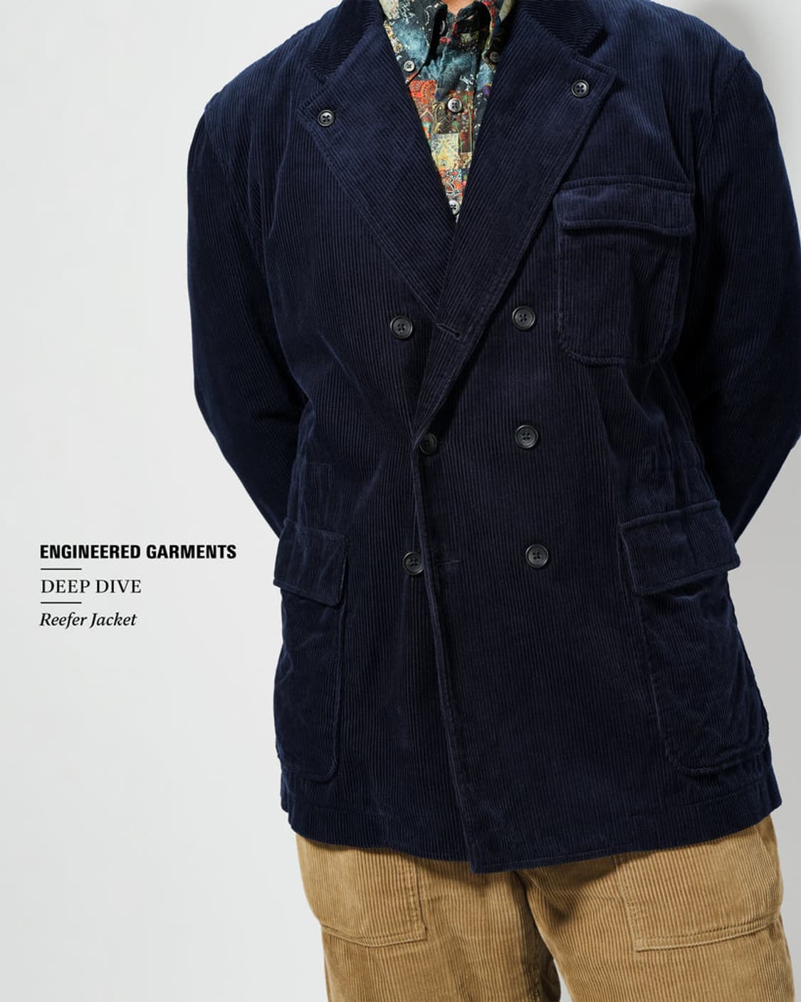 엔지니어드 가먼츠 리퍼 더블 자켓 (블랙 코듀로이) 상품이미지8