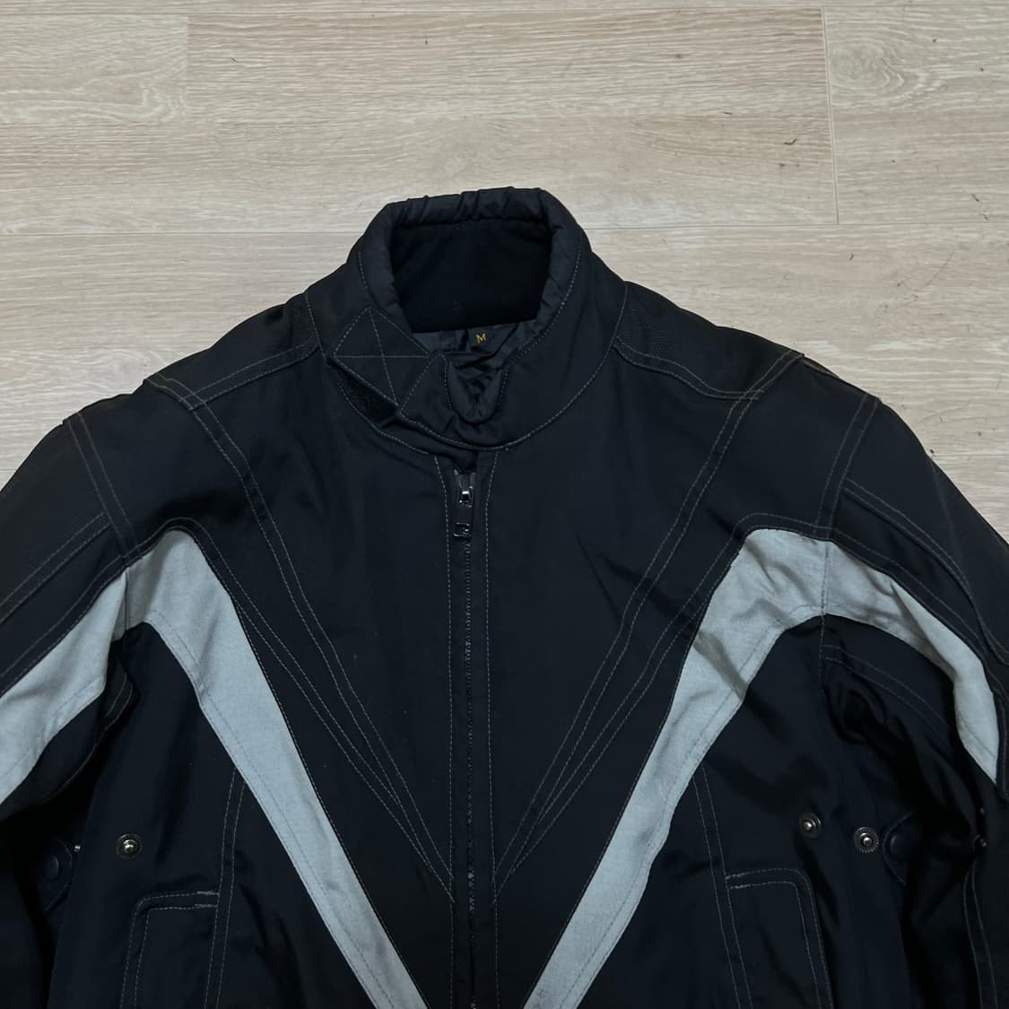 남성 누빔 안감내피 패디드 라이딩 오토바이 바이커 자켓 [블랙] M/95 상품이미지2