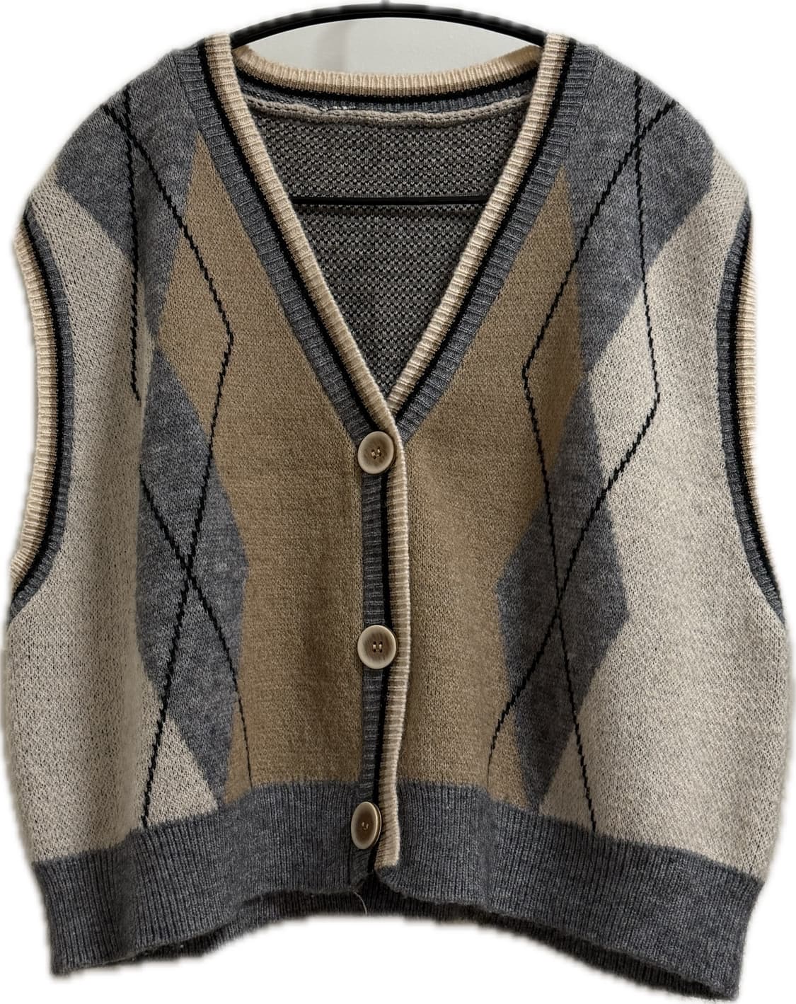 브이넥 니트 조끼 상품이미지1