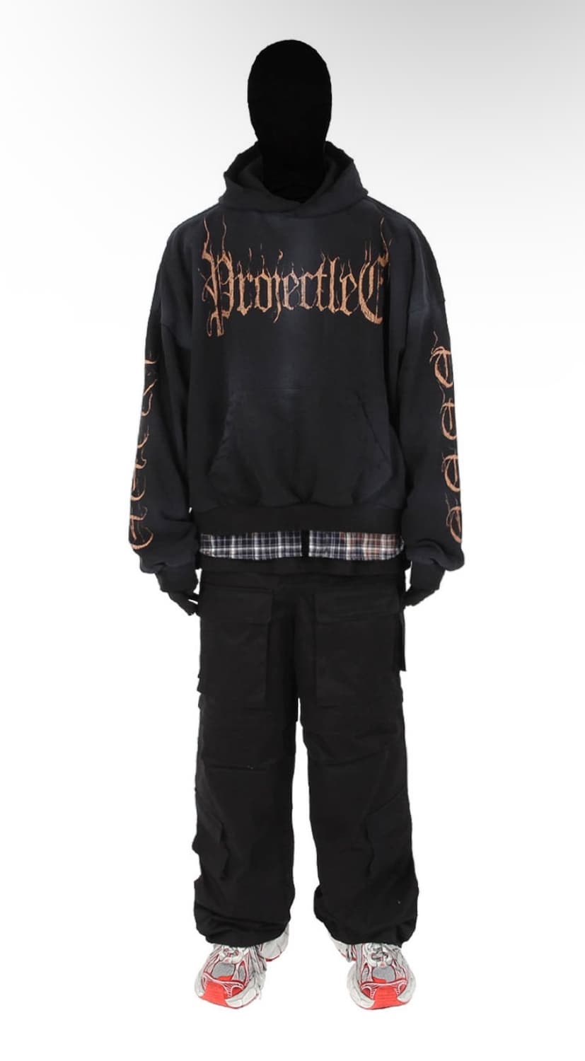 이현프로젝트 빈티지 워시드 플레임 후디 상품이미지1