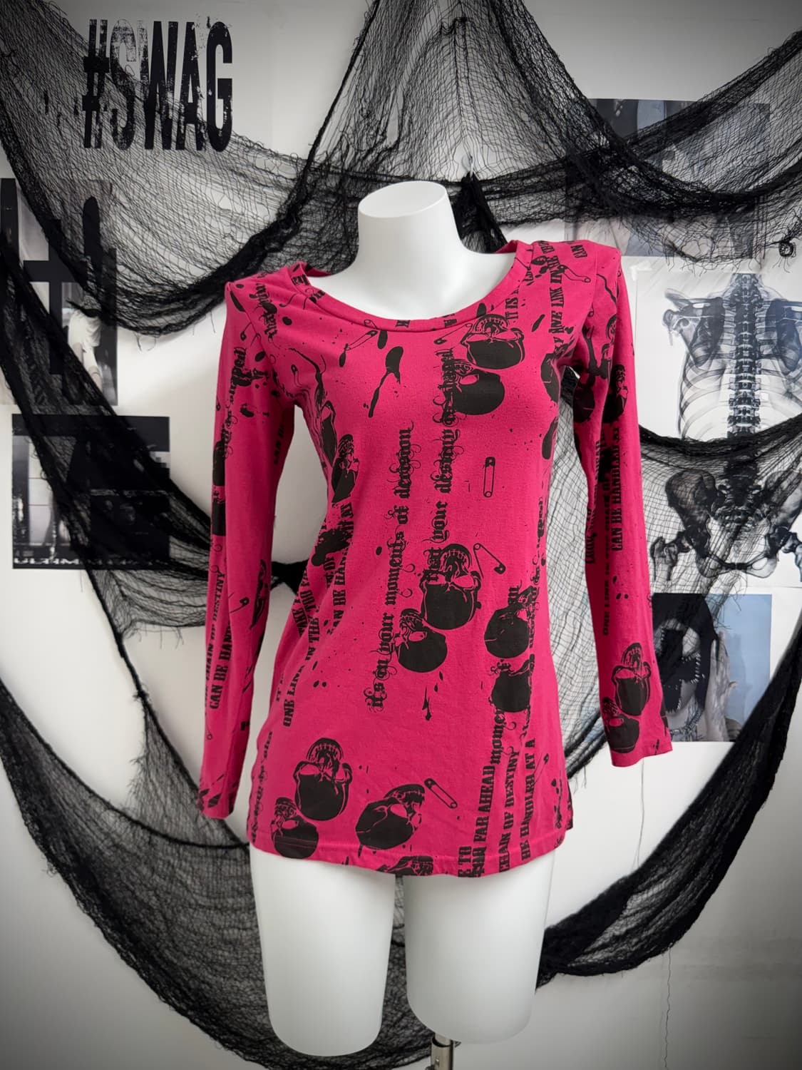 Punk damaged printing longsleeve 상품이미지3