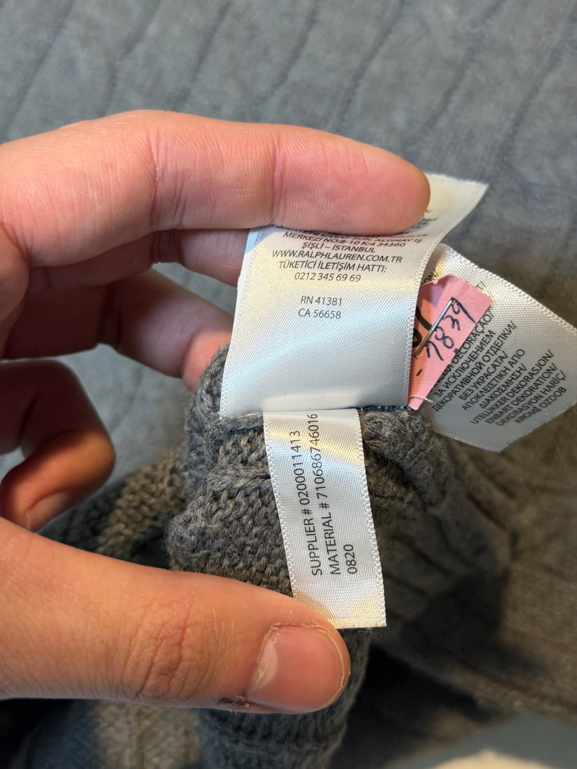 폴로 랄프로렌 꽈배기 케이블 니트 그레이 상품이미지5