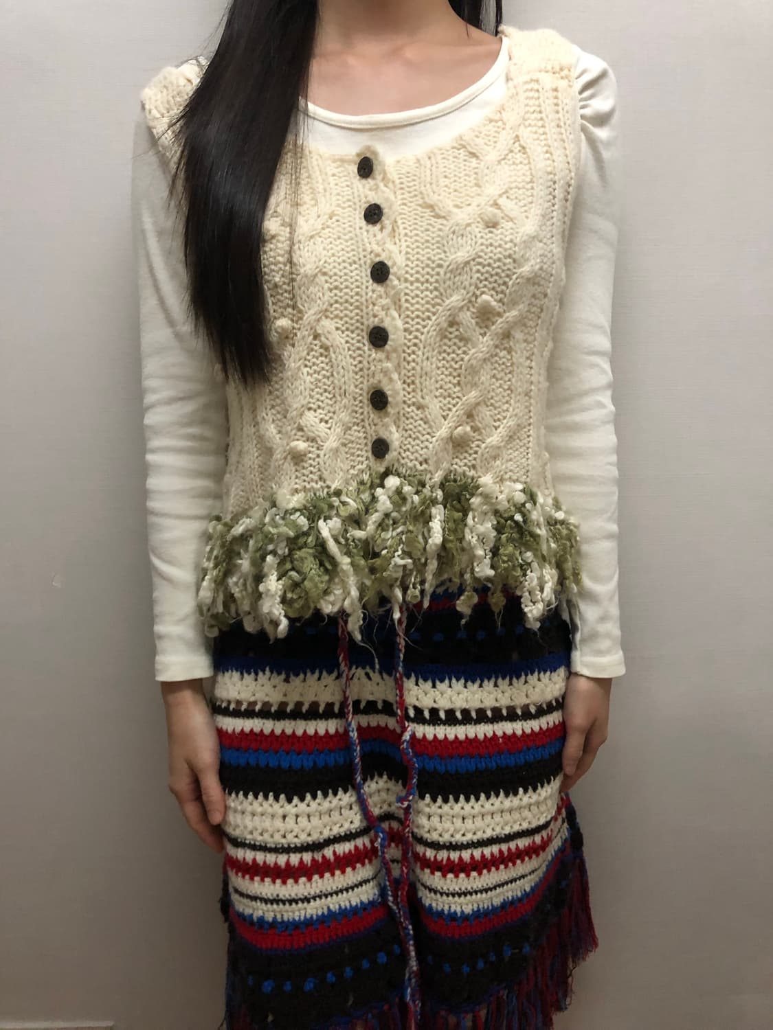 빈티지 아이보리 퍼 태슬 베스트 상품이미지5