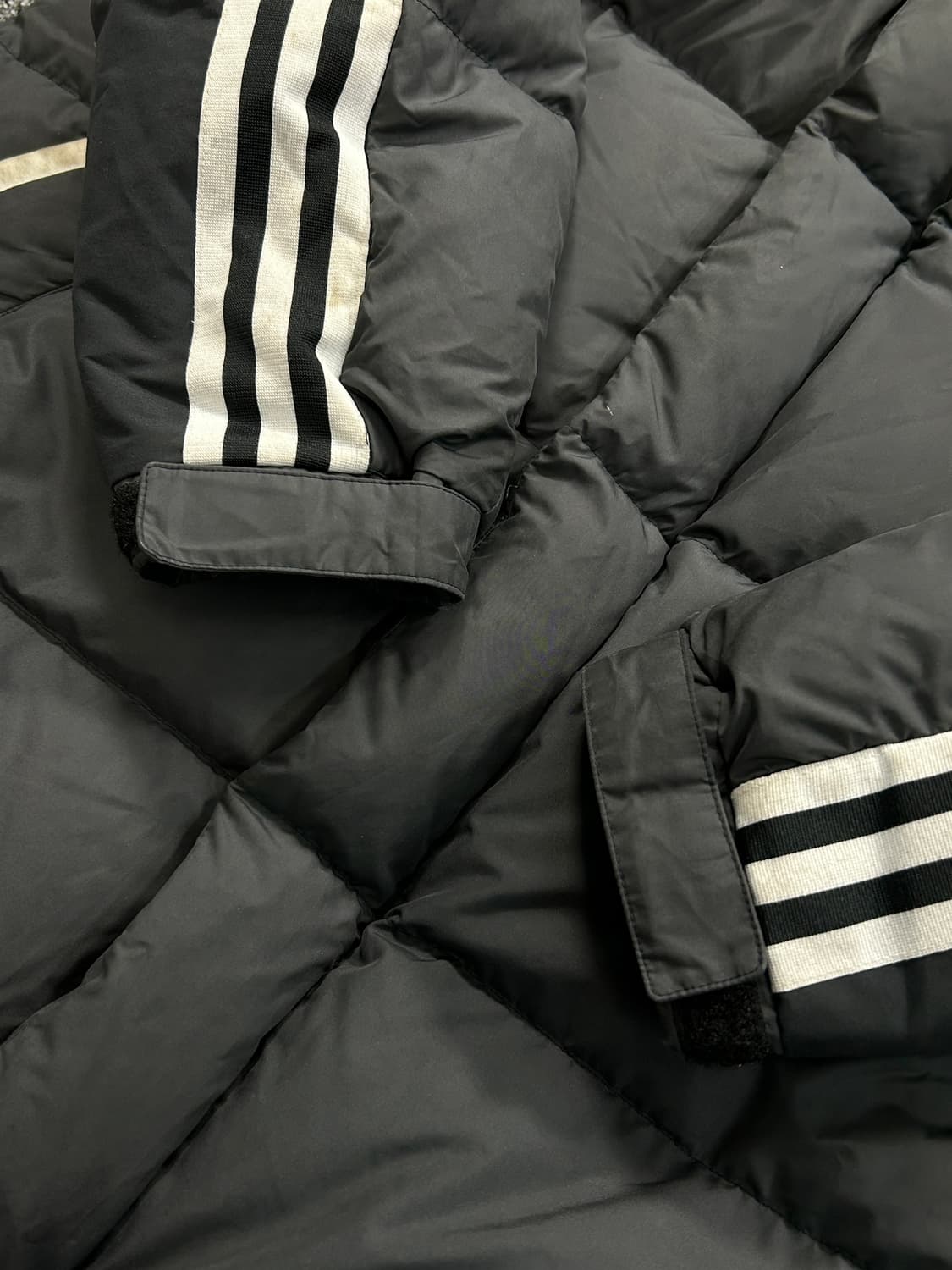 아디다스 사이드라인 덕다운 그레이 롱패딩 M 상품이미지5