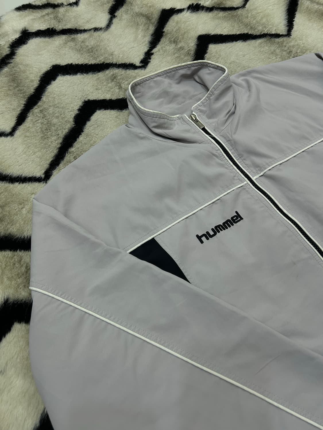 [2XL]험멜 올드스쿨 바람막이/옅은그레이 상품이미지1