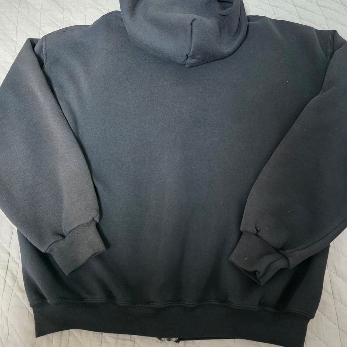 [XL] 90s USA 빈티지 러셀 애슬레틱 후드집업 블랙 페이딩 상품이미지6