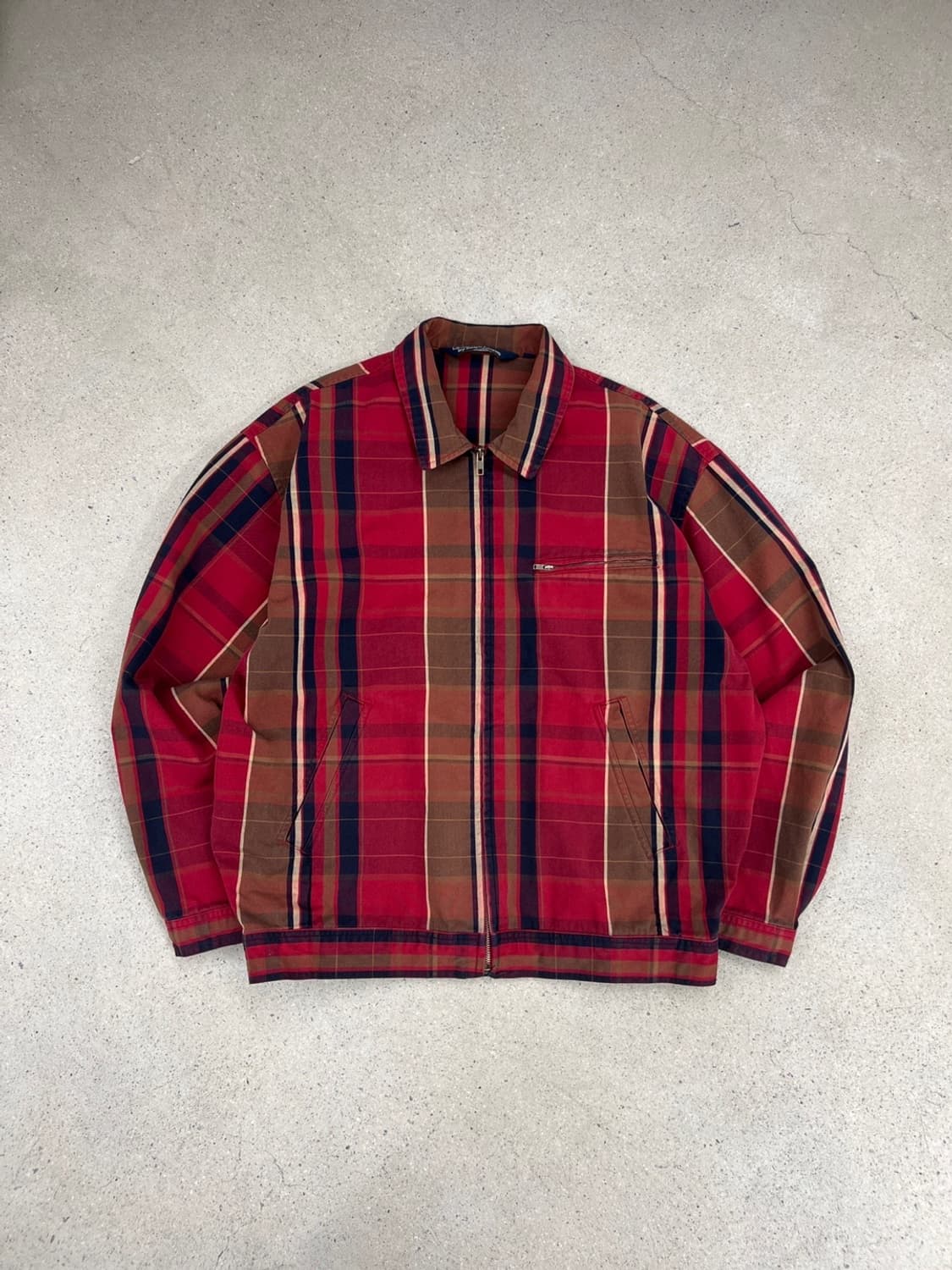 폴로 랄프로렌 90s 빈티지 체크 해링턴 자켓 상품이미지2