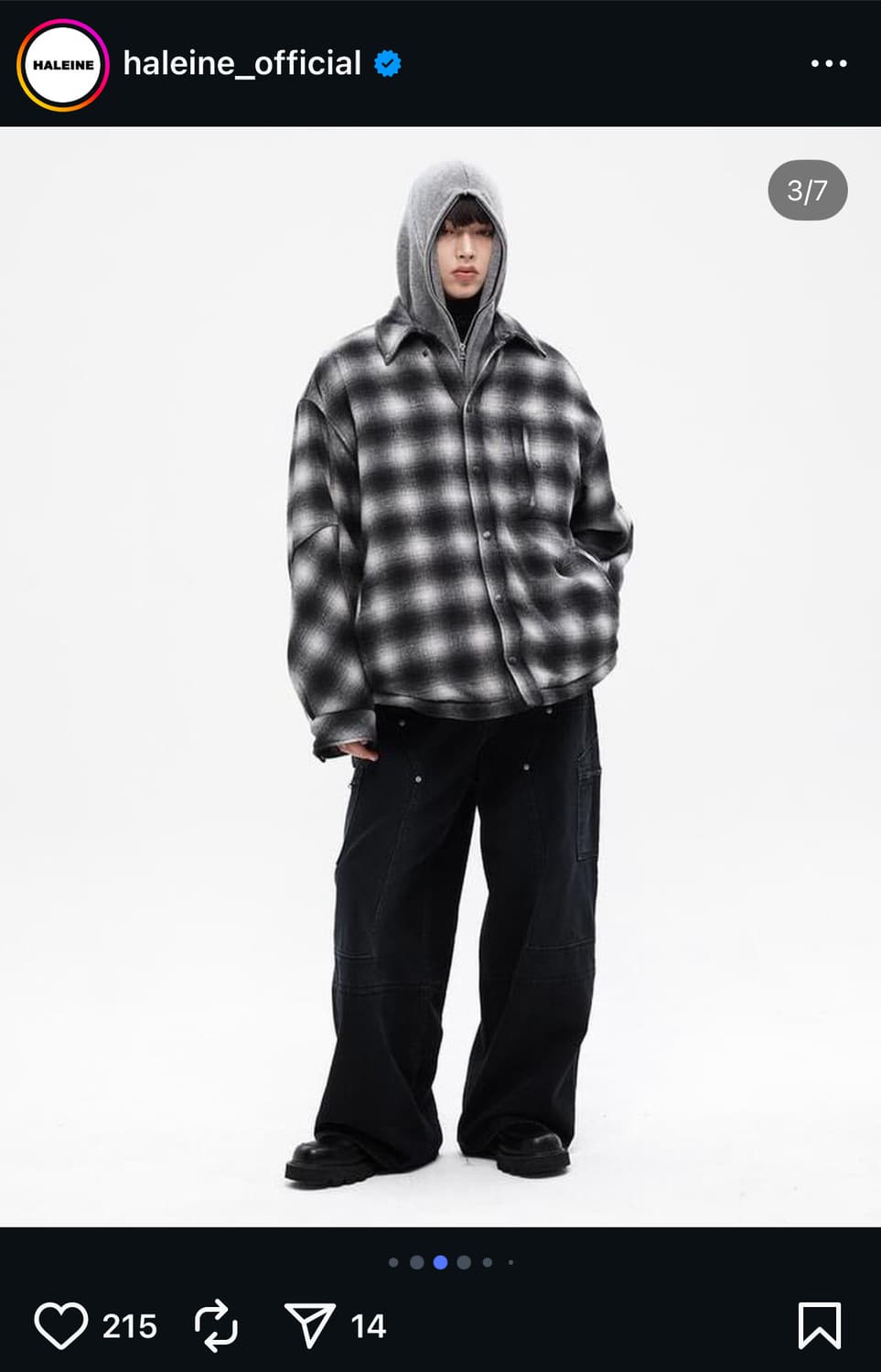 DETACHABLE CHECK HOOD PADDING 상품이미지6